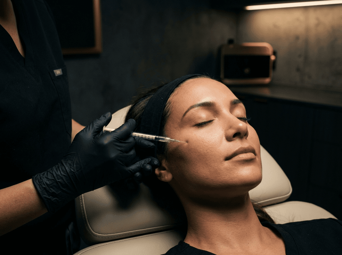 Patient receiving a Botox injection