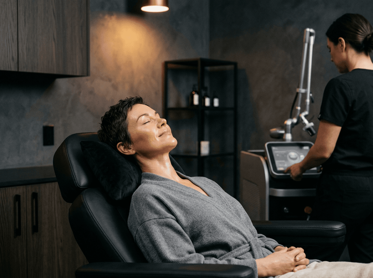 Patient receiving a stem cell and exosome therapy session